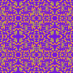 seamless pattern exotic shapes with flowers and leaves plants