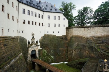 Koenigstein castle with gateway, ramp and forecourt © pisces2386