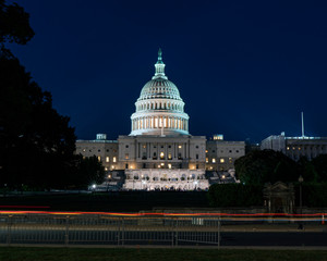 United States Capitol at night - Washington DC United States of America