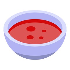 Thai tomato soup icon. Isometric of thai tomato soup vector icon for web design isolated on white background