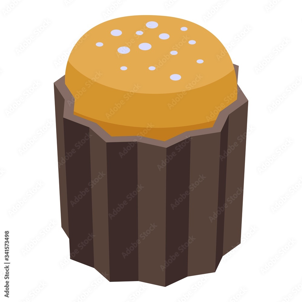 Poster cupcake icon. isometric of cupcake vector icon for web design isolated on white background