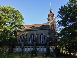 Naklejka premium Church ruin on Sonnenstein hill in Pirna