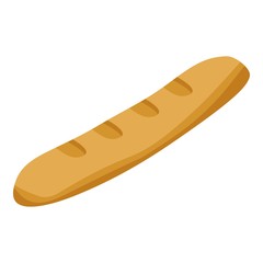 French baguette icon. Isometric of french baguette vector icon for web design isolated on white background