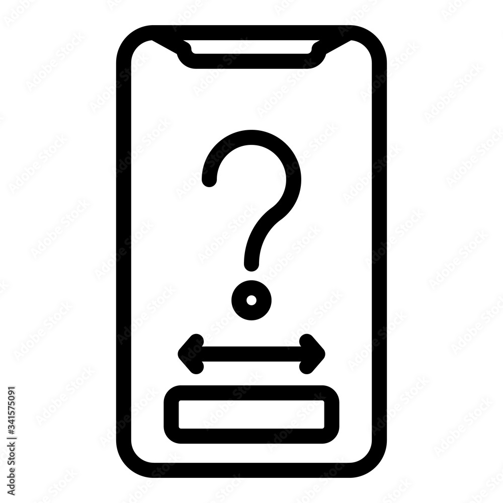 Poster candidate smartphone icon. outline candidate smartphone vector icon for web design isolated on white