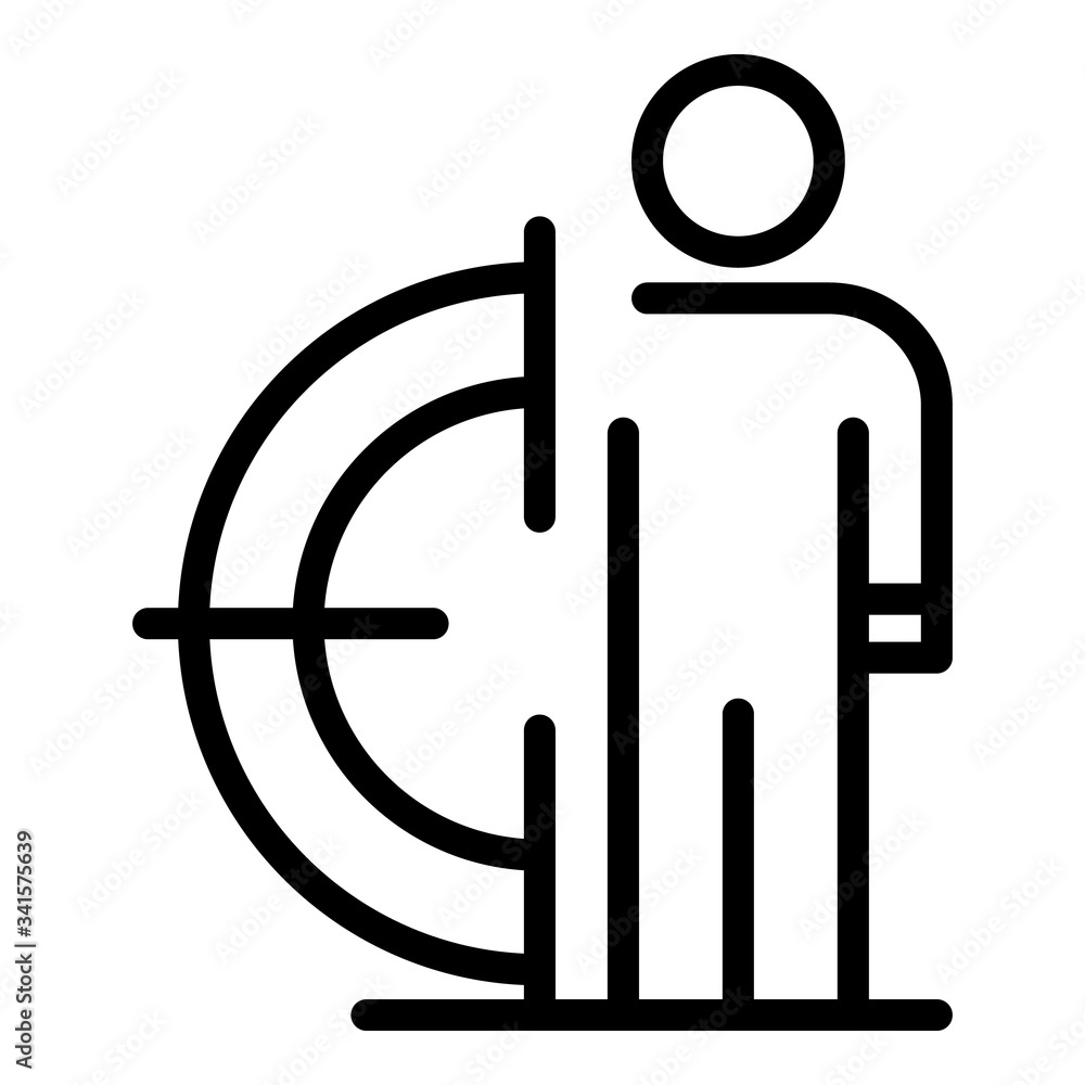 Poster Office manager target icon. Outline office manager target vector icon for web design isolated on white background