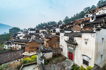Obraz premium Ancient Huizhou Architectural Complex in Huangling Village, Wuyuan, Jiangxi, China