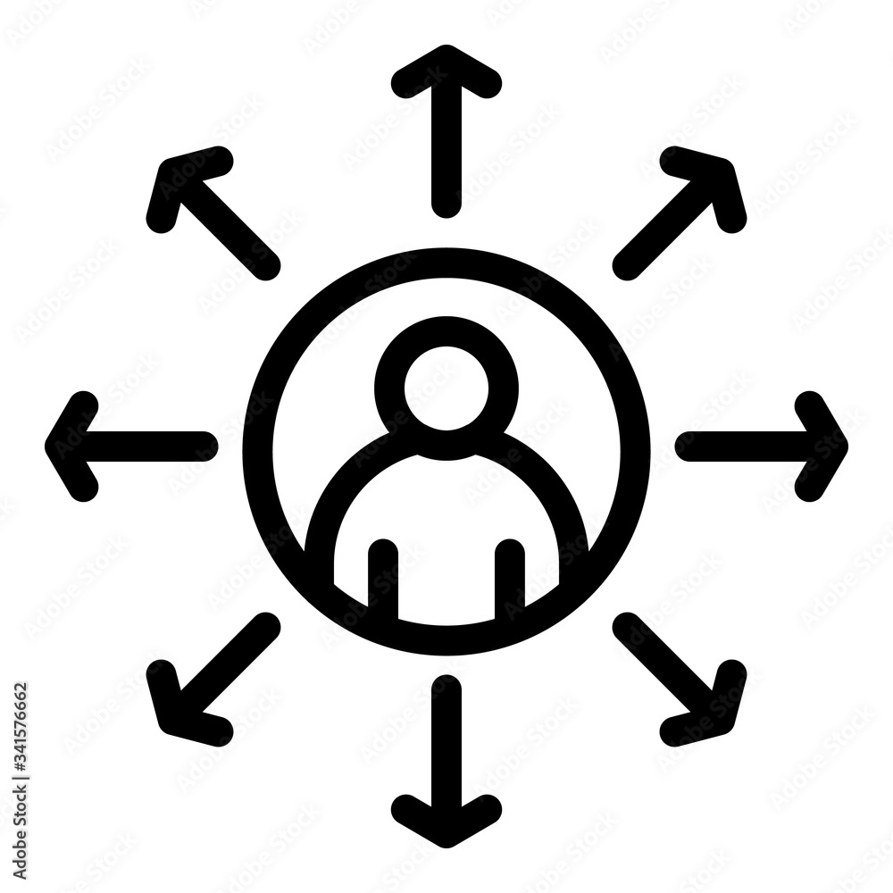 Poster recruiter scheme icon. outline recruiter scheme vector icon for web design isolated on white backgro