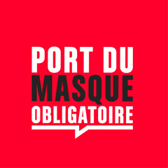 port du masque obligatoire- covid-19 vecteur