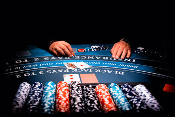 Casino Black Jack table