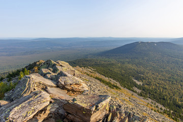 Urenga mountain range near Zyuratkul national Park. Naked mountain (the second hill), an altitude...