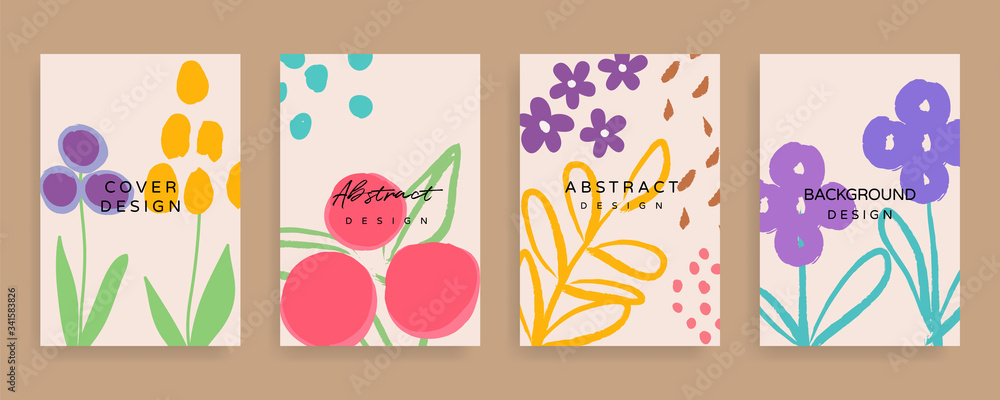 Poster social media stories and post cover design vector set. background template with copy space for text 