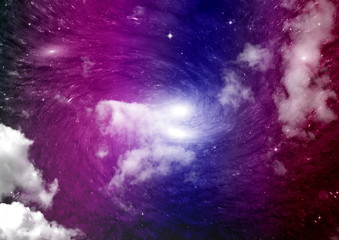 galaxy in a free space. 3D rendering