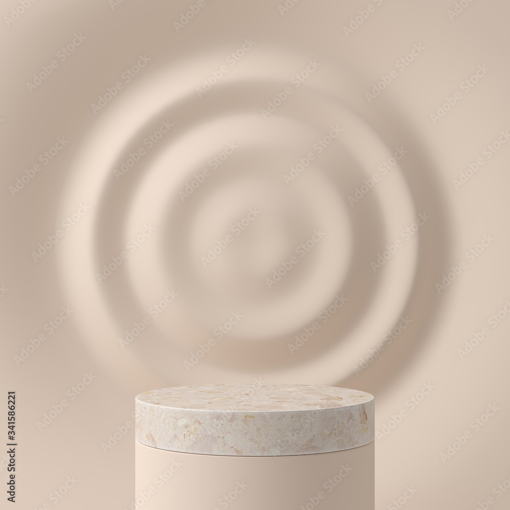 Poster abstract background, mock up scene geometry shape podium for product display. 3d rendering