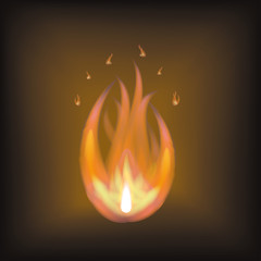 Realistic smoke isolated. Flame fire, great design for any purposes.