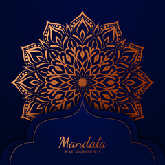 Luxury mandala background with golden arabesque pattern Arabic Islamic east style