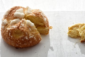 Traditional homemade Croatian Easter cake/ Sweet bread whit sugar- Pinca/ Sirnica