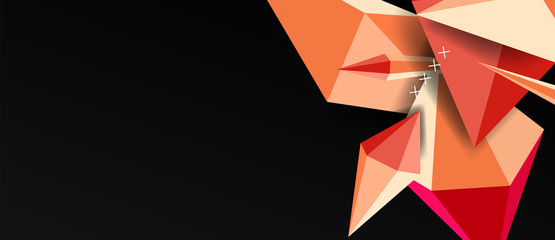 Fototapeta premium Trendy simple triangle abstract background, dynamic motion concept. Vector Illustration For Wallpaper, Banner, Background, Card, Book Illustration, landing page
