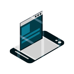 smartphone website device gadget technology isometric isolated icon