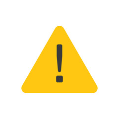 Vector attention sign with exclamation mark icon. Danger symbol. Flat Vector. Risk sign.