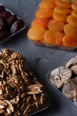 dried apricot, date, fig and walnut