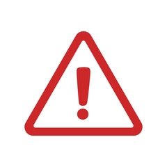 Vector attention sign with exclamation mark icon. Danger symbol. Flat Vector. Risk sign.