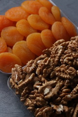 Dried apricot and walnut