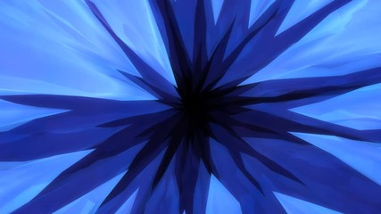 Abstract Reflective Shiny Crystal Tunnel Cave of Jagged Spikes - 4K Seamless Loop Motion Background Animation - Powered by Adobe