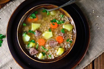 krupnik a delicious Polish barley soup