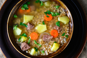 krupnik a delicious Polish barley soup