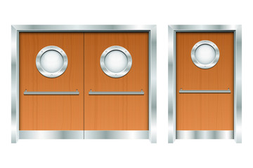 Hospital double doors vector design illustration isolated on white background
