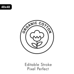 Natural Organic Cotton Icon. Vector