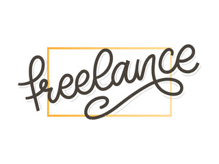 Freelance Modern business template for lifestyle design. lettering brush calligraphy slogan