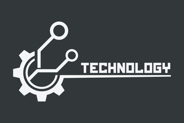 Futuristic technology element. Technological symbol. Tech logo.