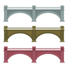Stone bridge vector design illustration isolated on white background
