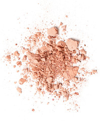 Crushed make-up powder close-up