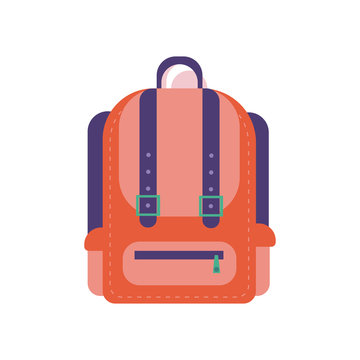 schoolbag supply education flat style