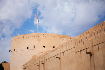 Old Nizwa fort in Sultanate of Oman