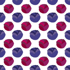 blue and purple cabbage seamless pattern. isolated vegetable illustration.