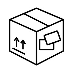 box carton packing postal service line style