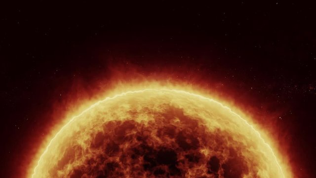animated texture of the sun in space universe