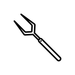 barbecue fork icon vector template