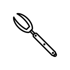 barbecue fork icon vector template
