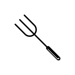 barbecue fork icon vector template