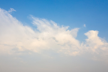 Bright Blue sky with cloud gold after rain