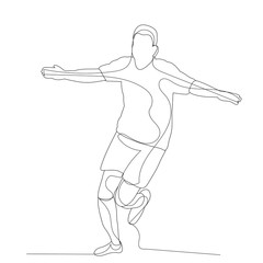  single continuous line drawing of a man running