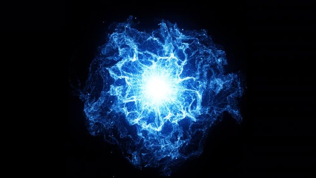 Explosion blue shockwave video.Blue energy loop animation background. Shockwave Footage.Overlay Template. Effect