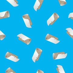 Toilet paper rolls seamless pattern template.