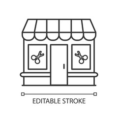 Beauty salon pixel perfect linear icon