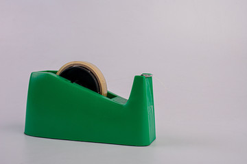 office stationary scotch tape dispenser isolate on white background