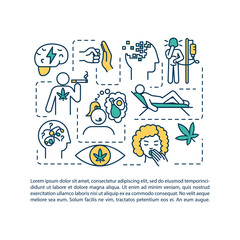 Cannabis side effects concept icon with text